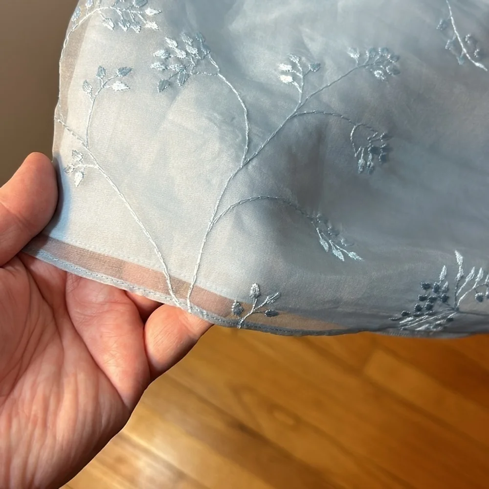 Talbots silk baby blue dress Size 10 vintage - Picture 6 of 9